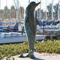 Garden Decor Casting Foundry Life Size Bronze Dolphin Sculpture